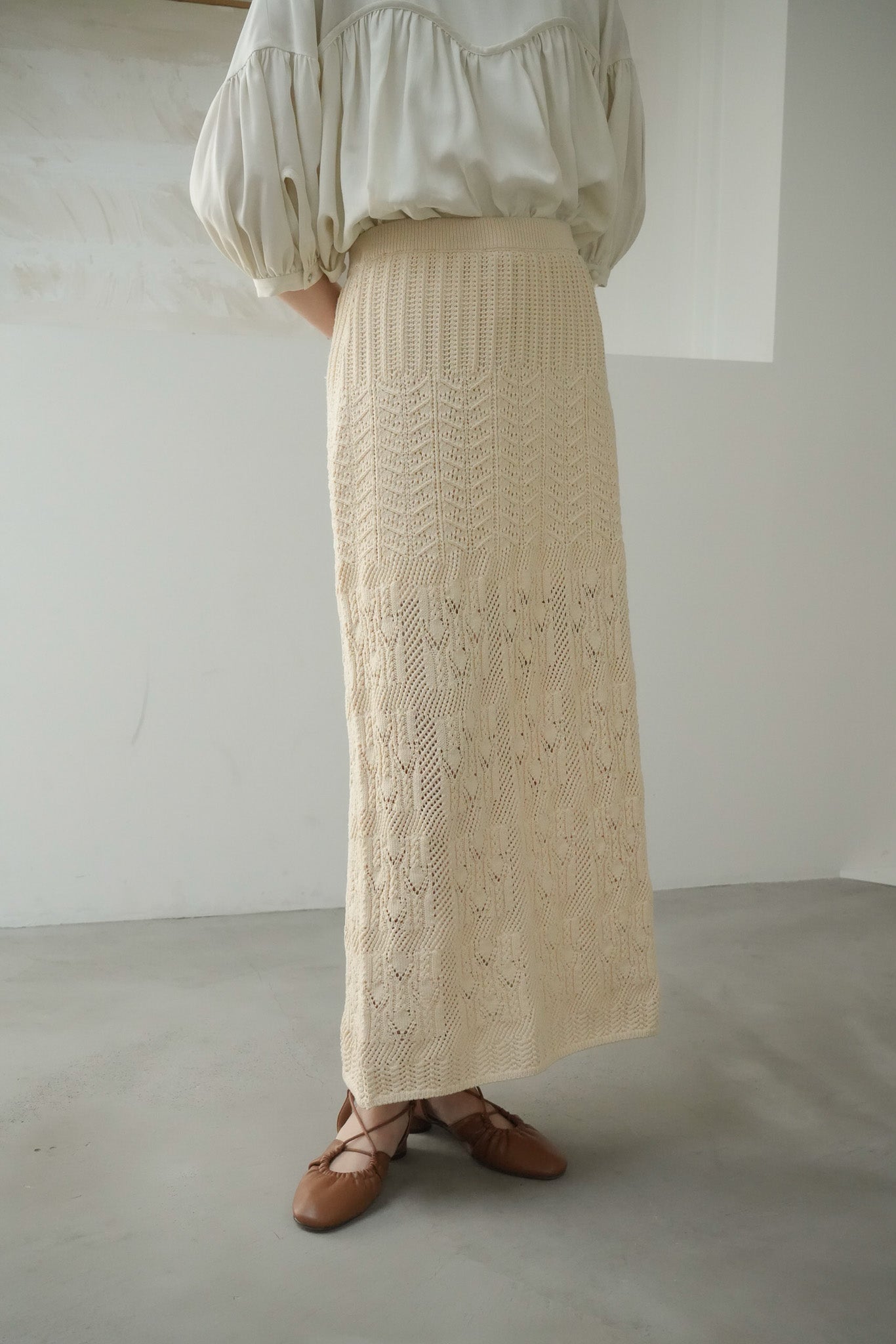 【23SS】crochet knit skirt