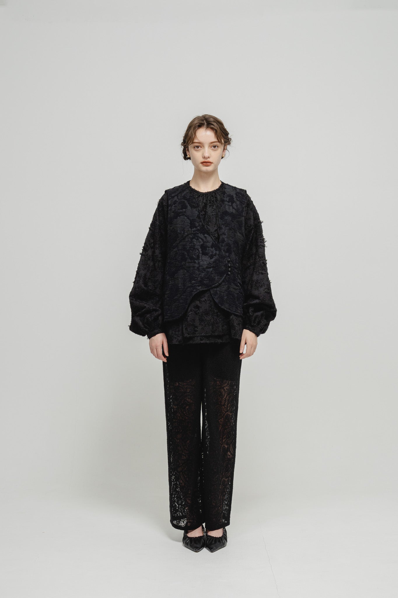 通販 激安 SHEER LACE PANTS パンツ