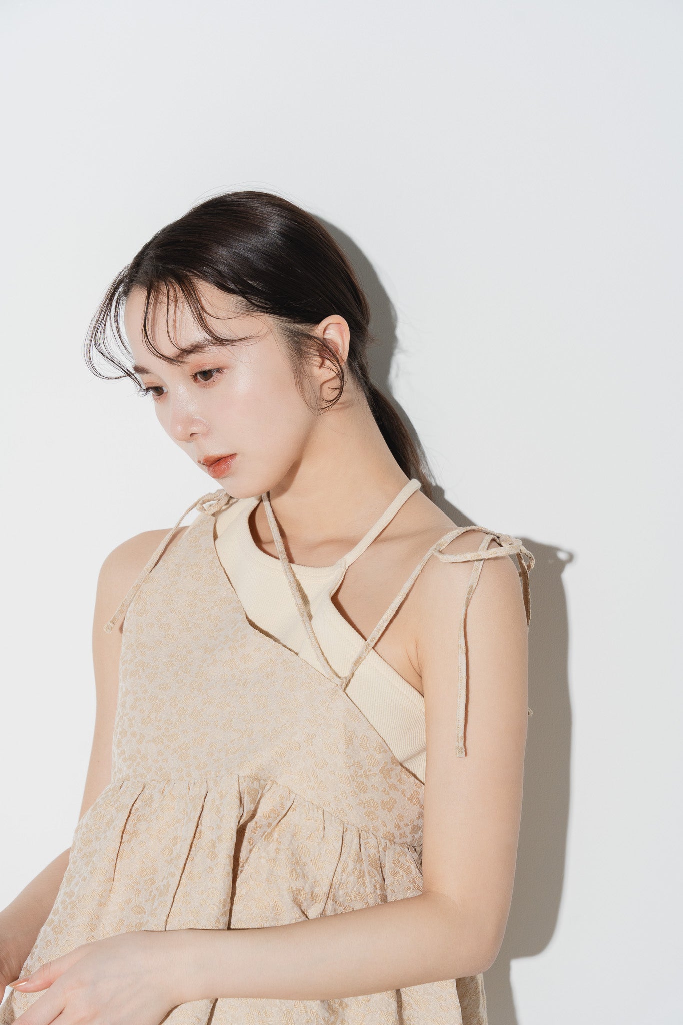 新発売】 トップス Eaphi ivory tops layered shoulder one トップス