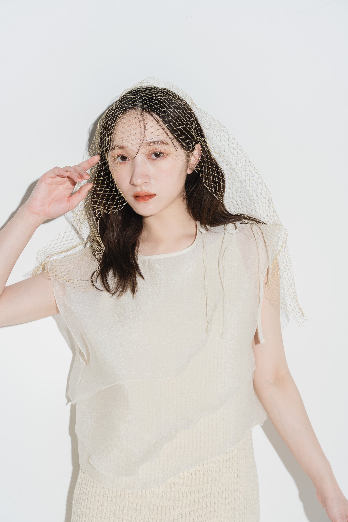 新発売】 トップス Eaphi ivory tops layered shoulder one トップス