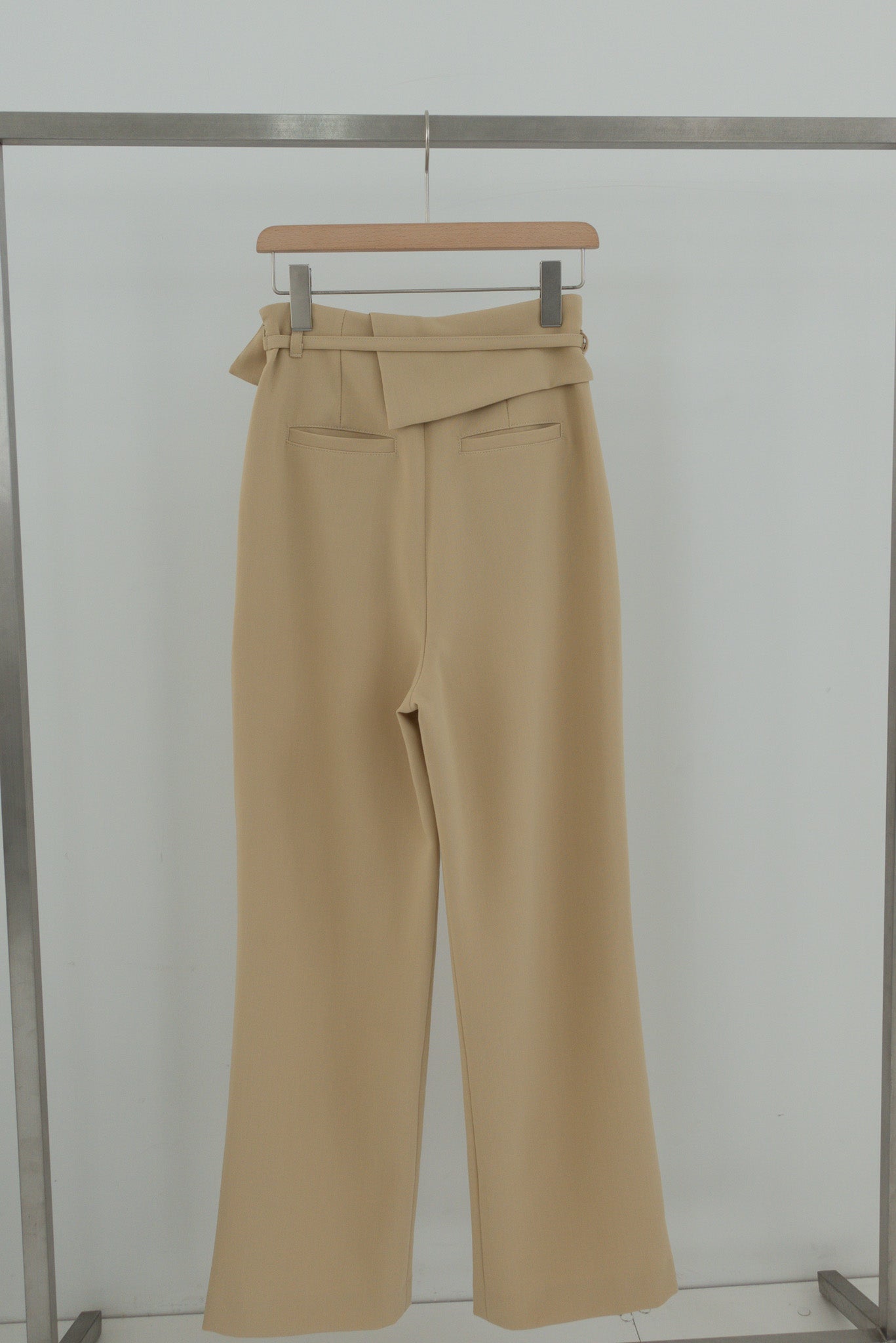 【23SS】asymmetry wrap belt pants
