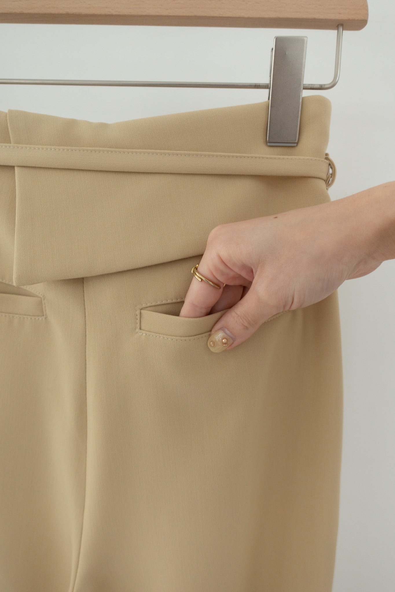 asymmetry wrap belt pants