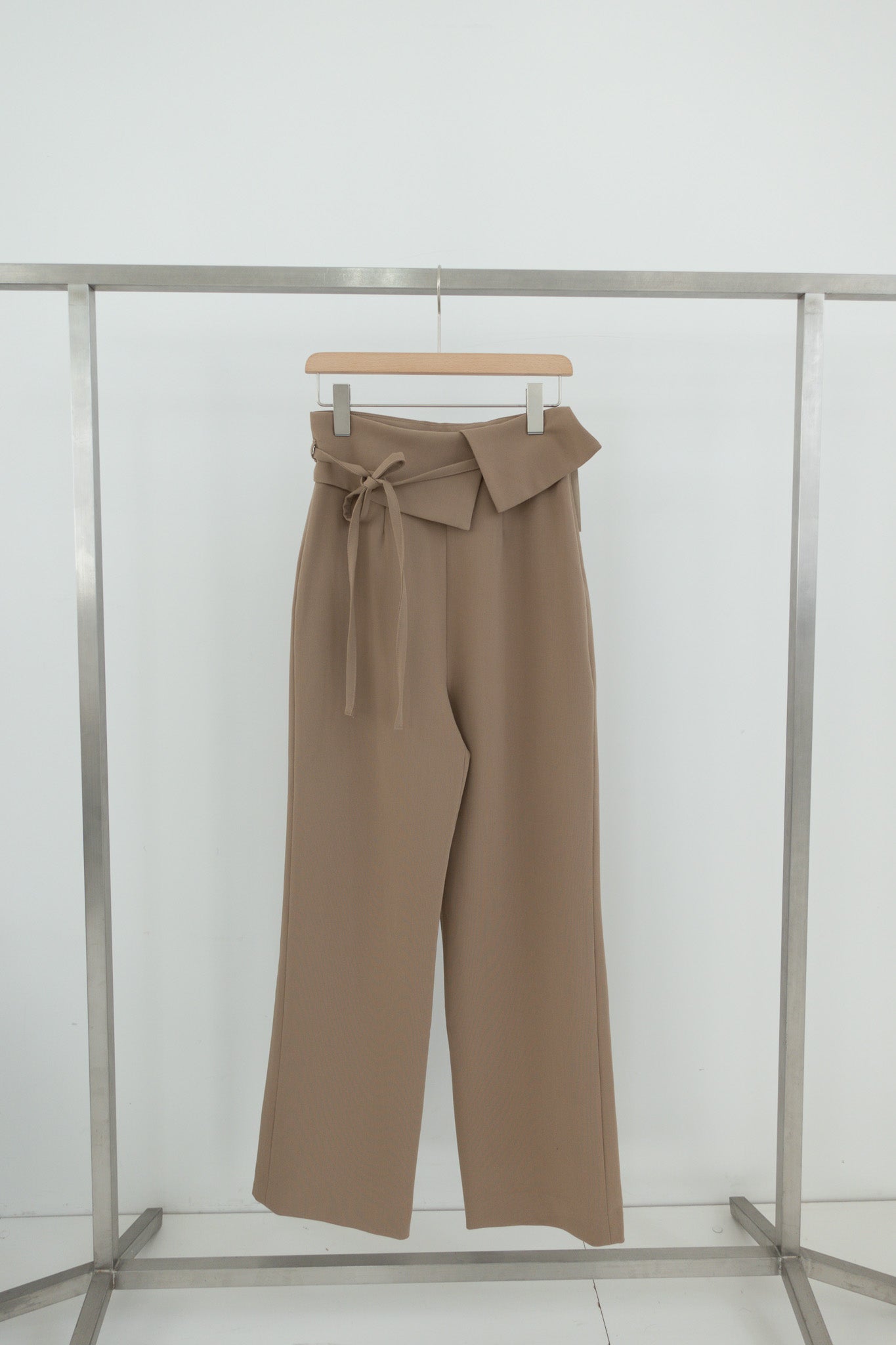 asymmetry wrap belt pants