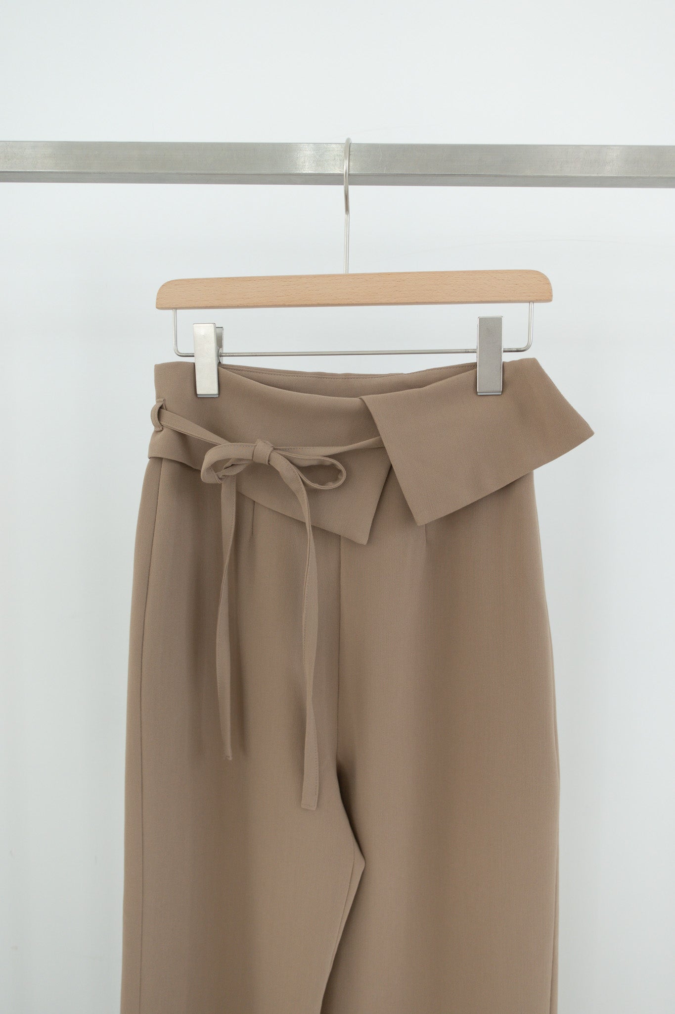 asymmetry wrap belt pants