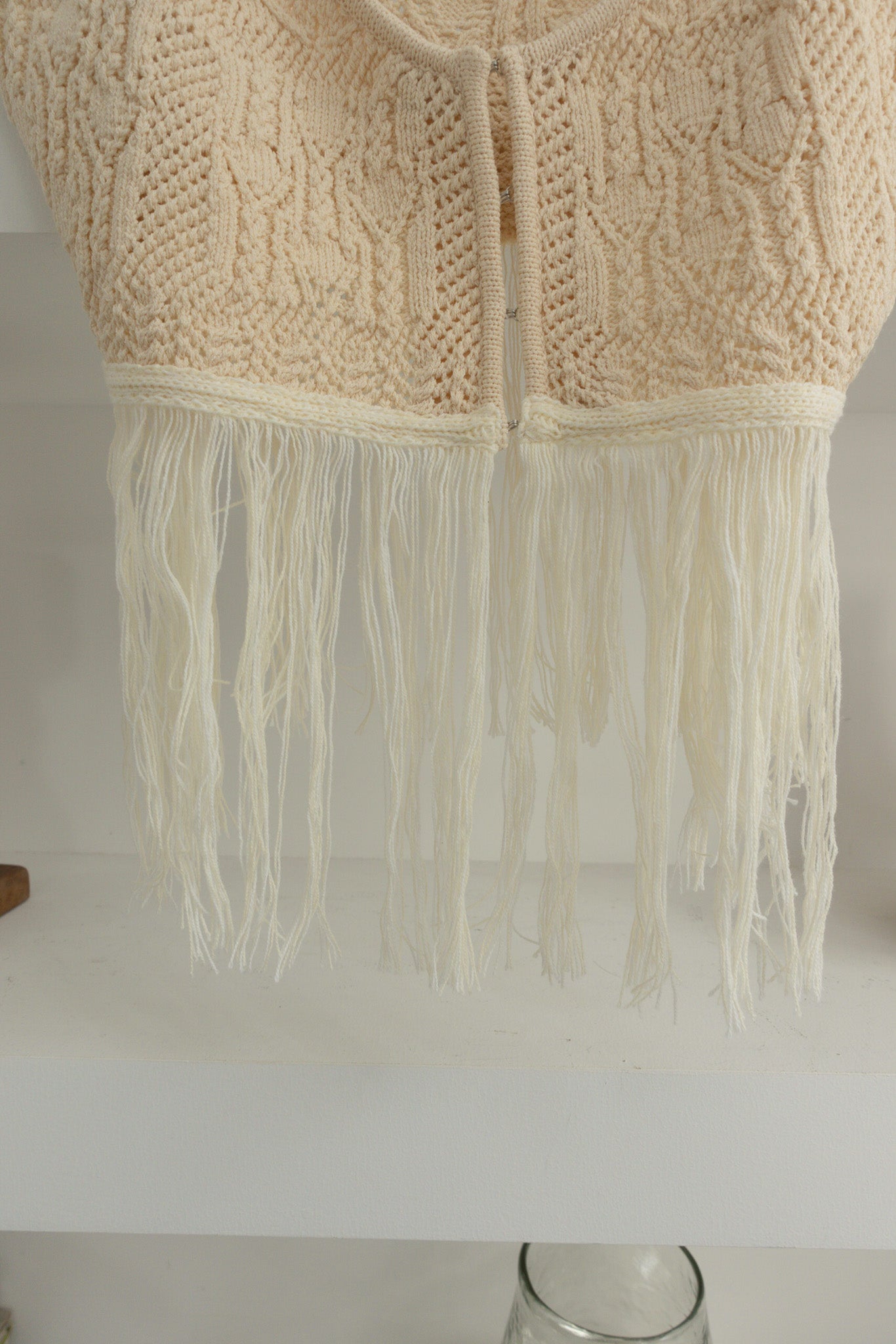 fringe crochet knit bustier