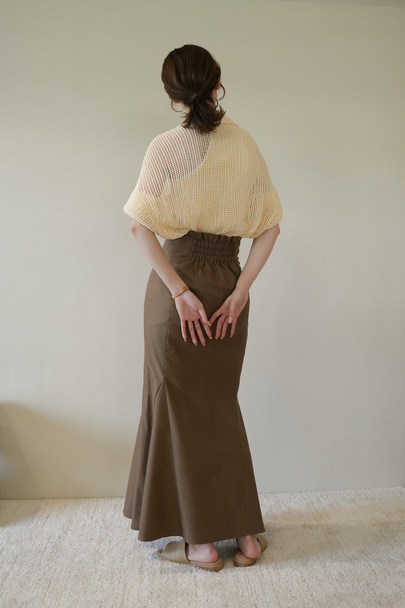 eaphi high waist slit long skirt
