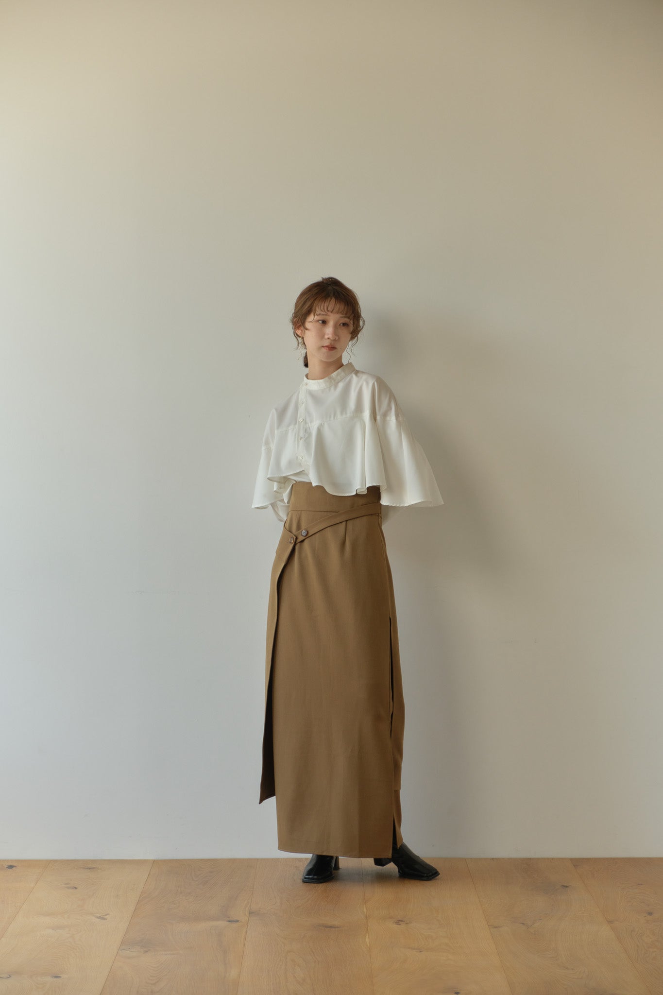 eaphi　waist button wrap skirt（スカート）