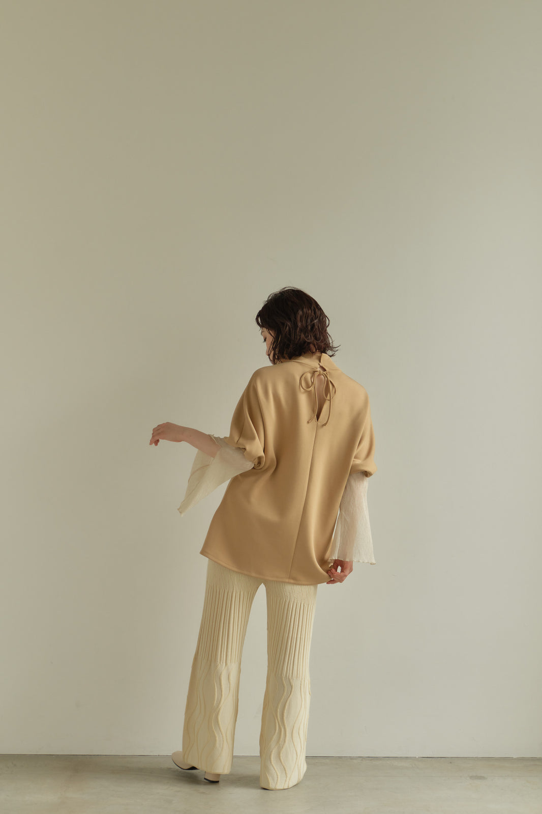 eaphi この上なし random line design knit