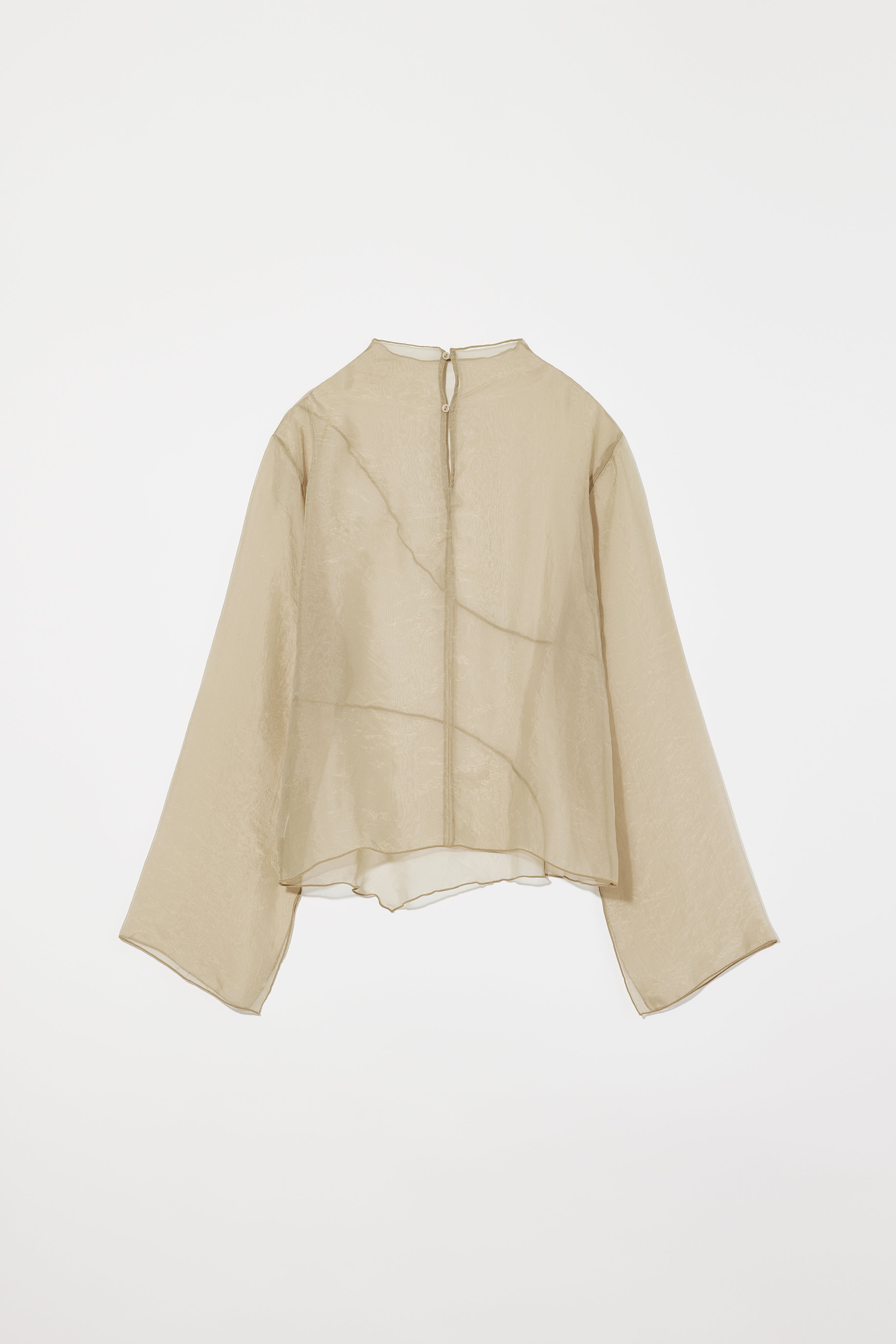 トップス Eaphi SHEER FLAT COLLAR BLOUSE Eaphi SHEER FLAT COLLAR BLOUSE
