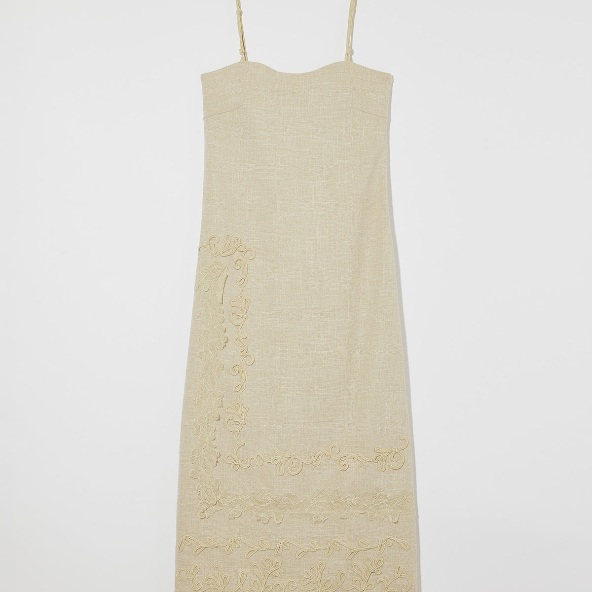 メーカー直売所 EMBROIDERY LINEN LIKE ONEPIECE ワンピース