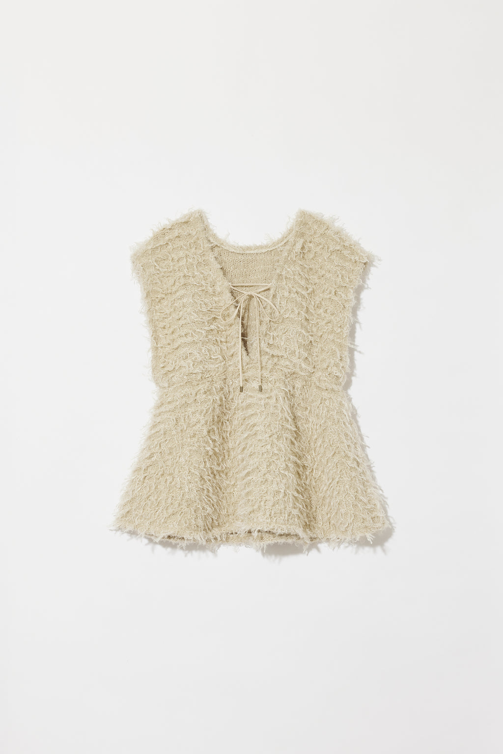 FLUFFY PEPLUM VEST
