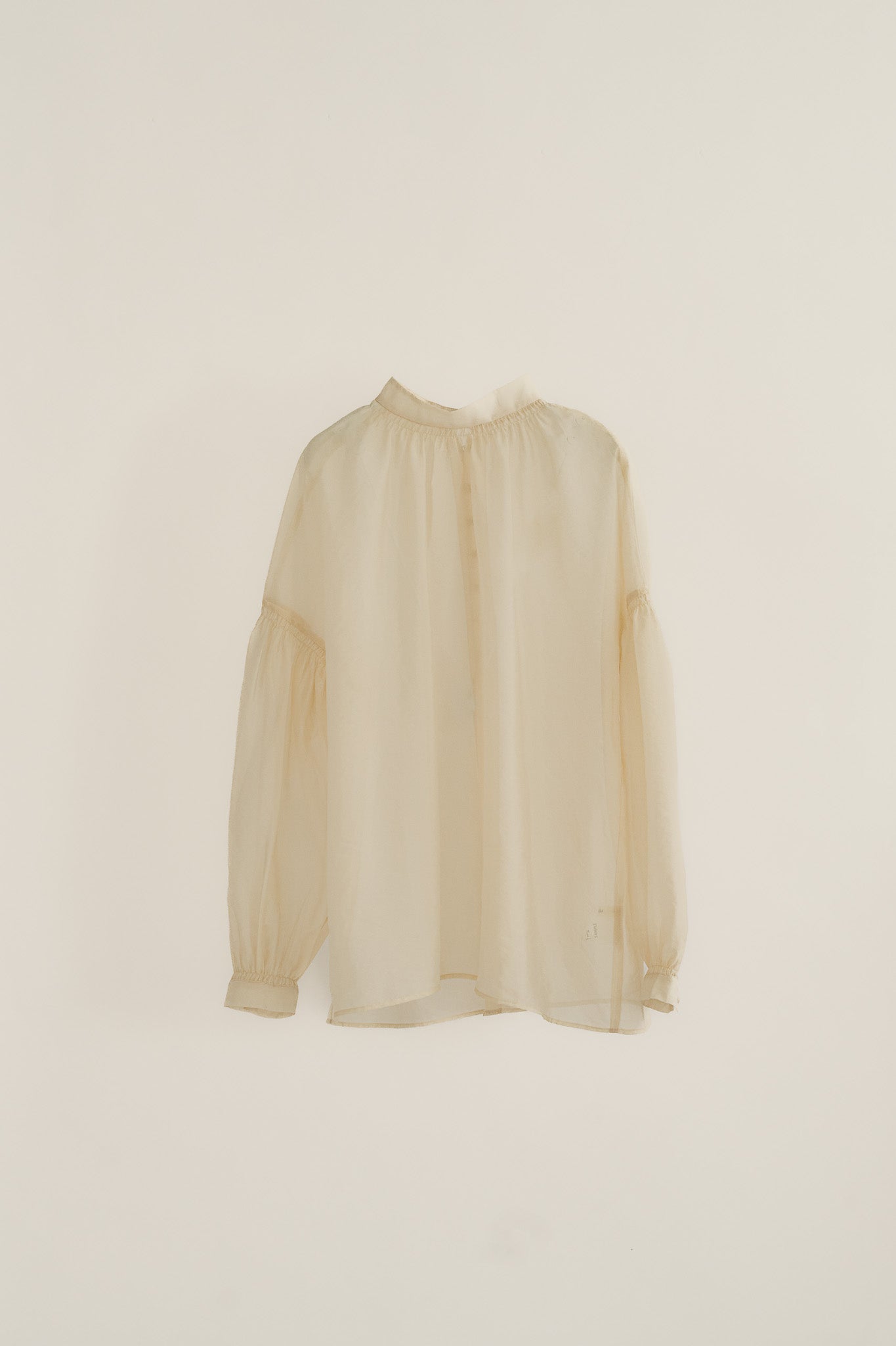 organdy volume sleeve blouse