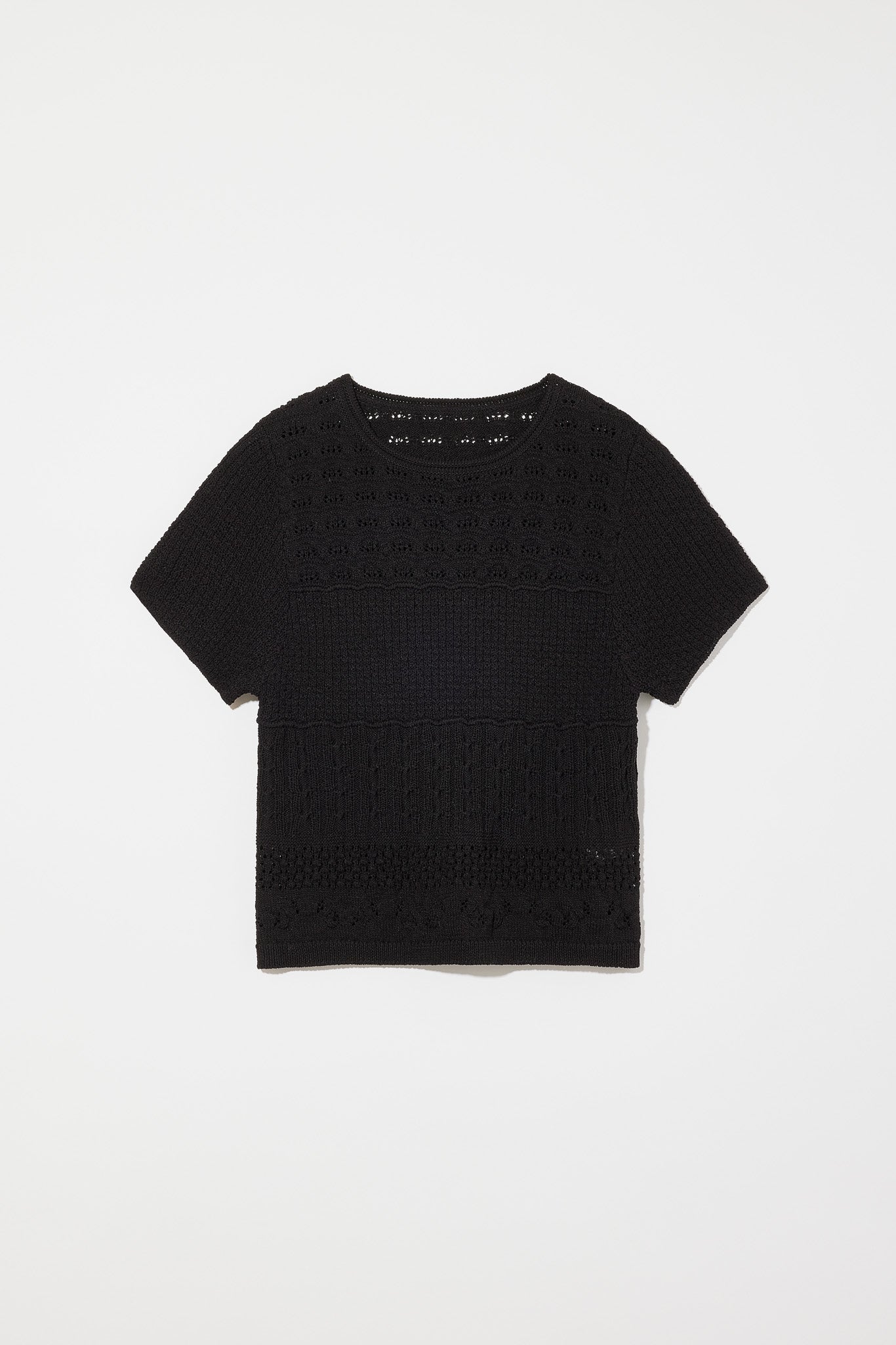 SWITCHING FABRIC KNIT TOP【POPUP先行】
