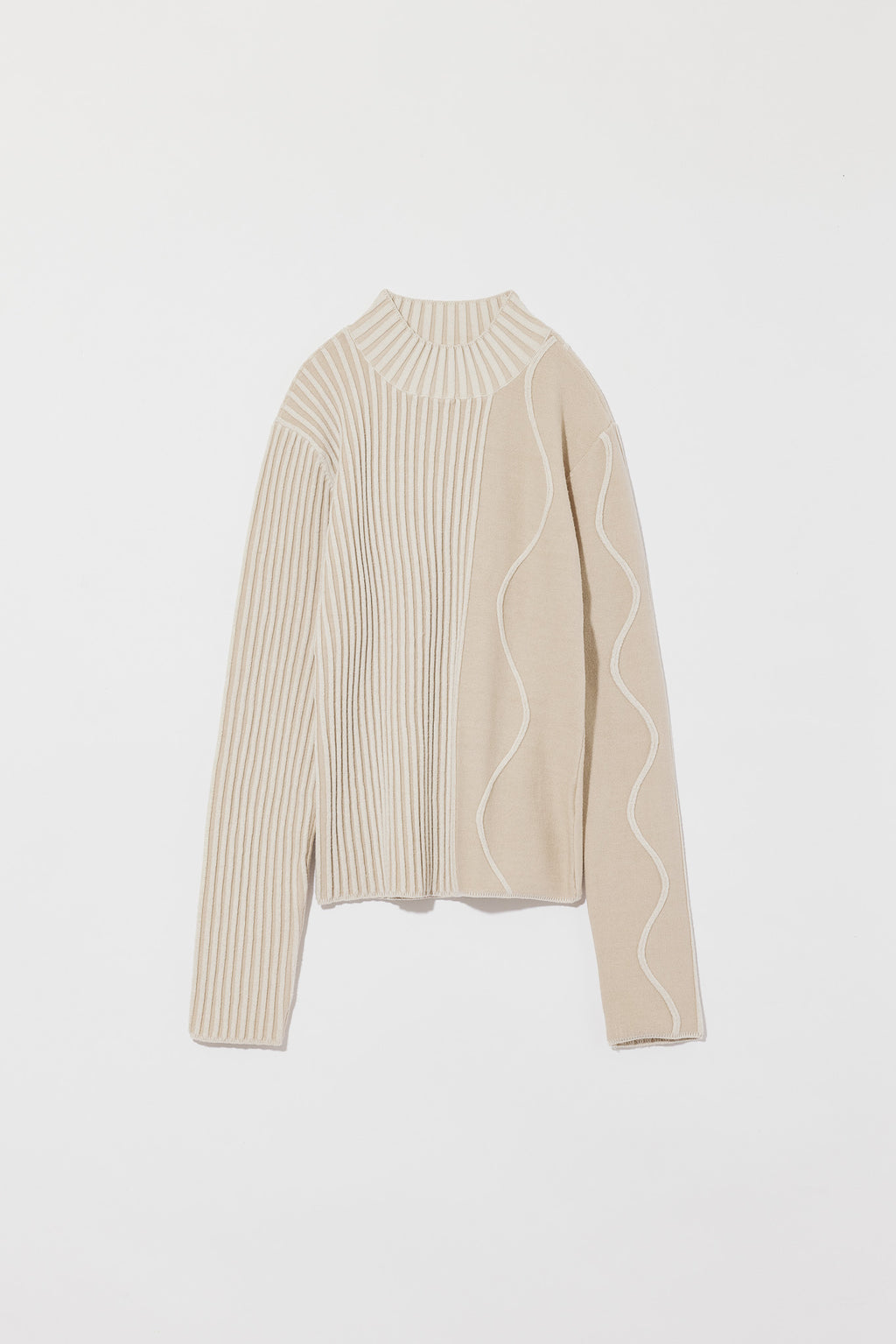 WAVE ASYMMETRY RIB KNIT
