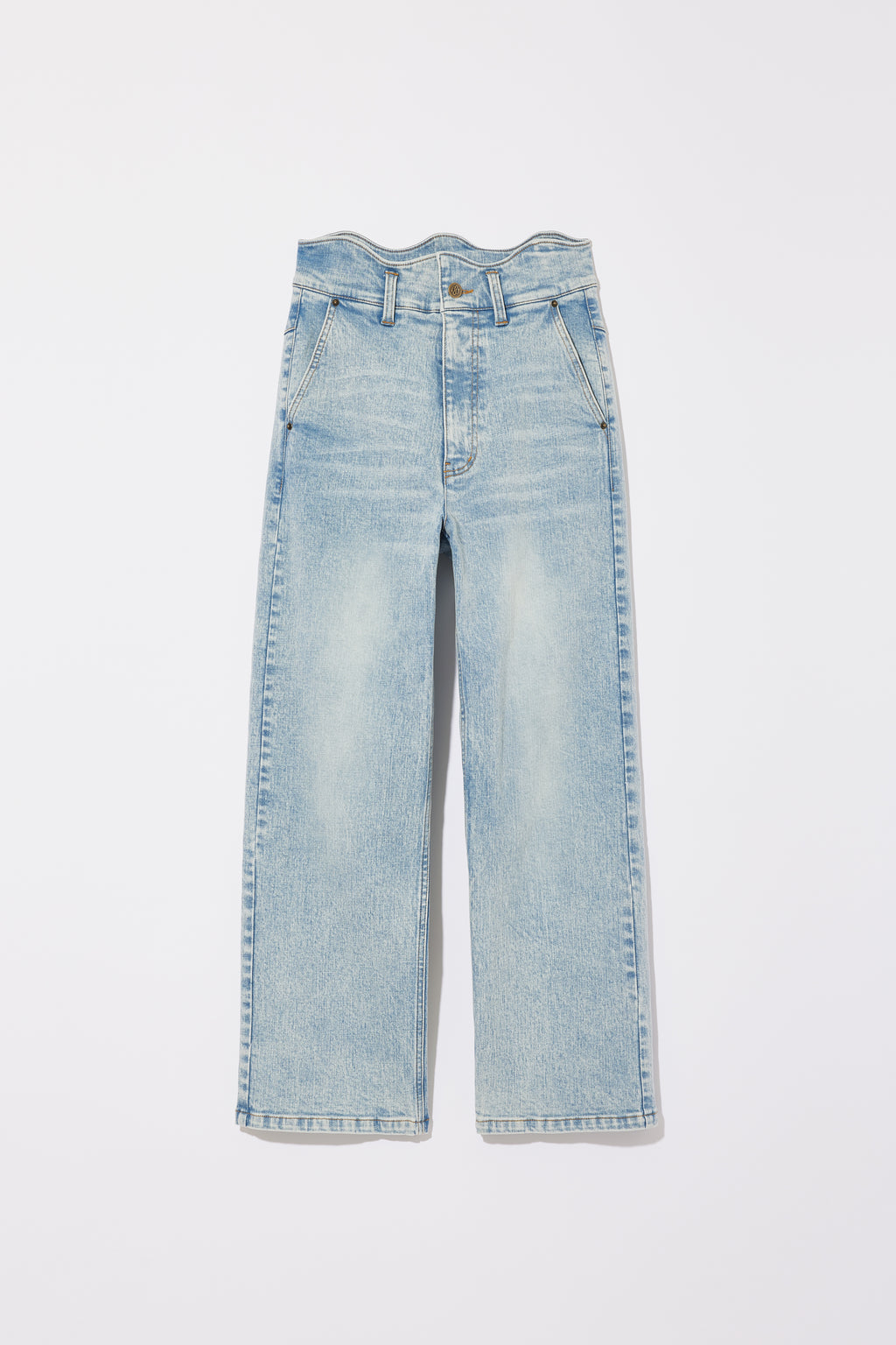 WAVE DESIGN HIGH WAIST DENIM
