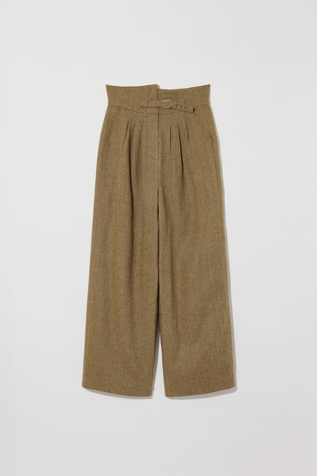 WOOL BELTED PANTS 