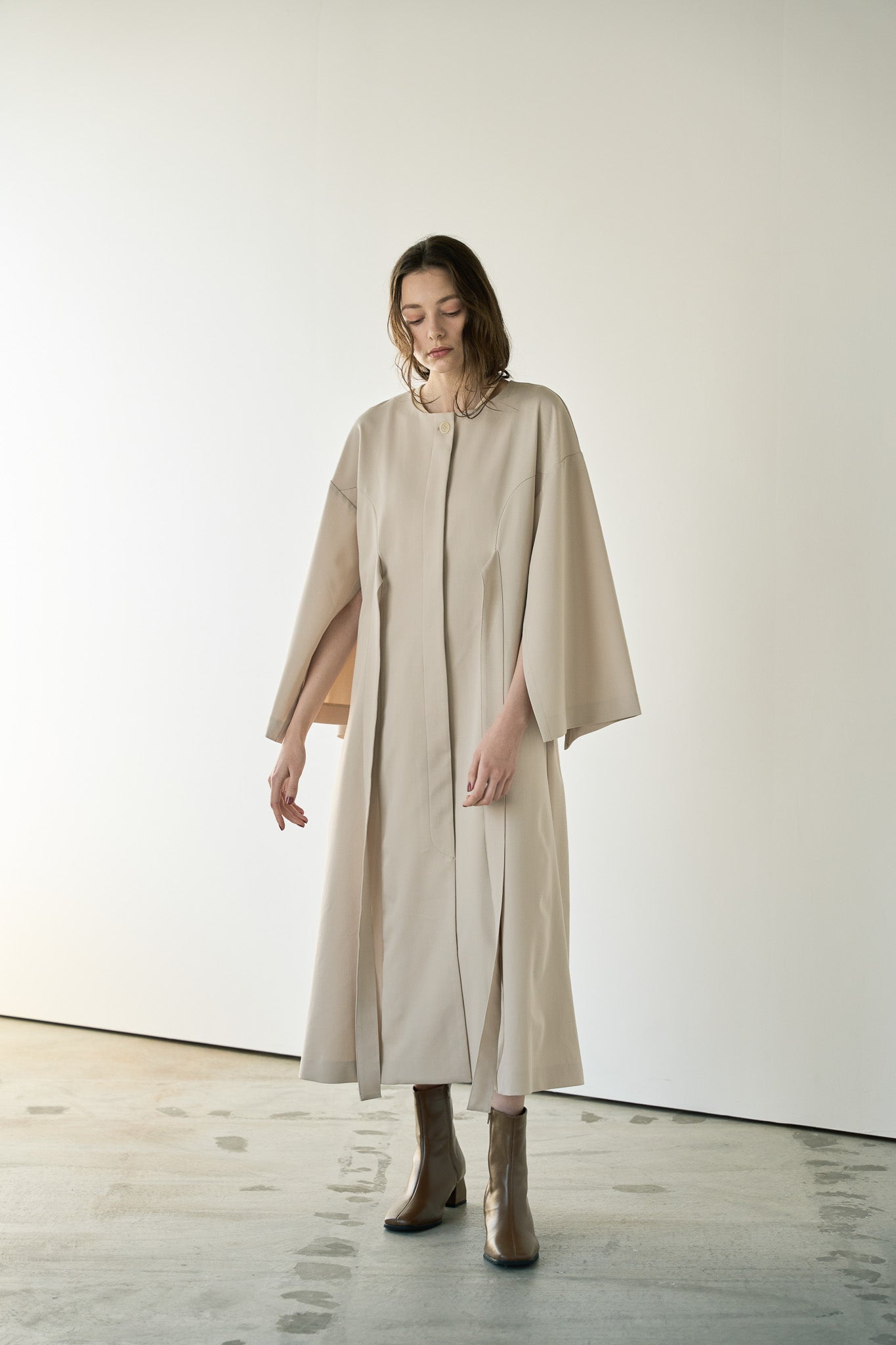 eaphi strap coat one piece - ロングコート