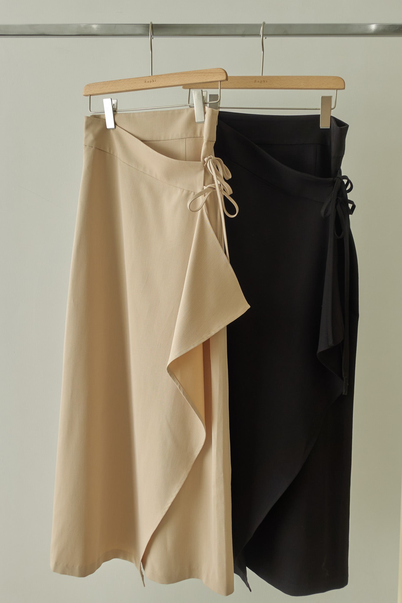 todayfuleaphi asymmetry drape skirt beige 美品