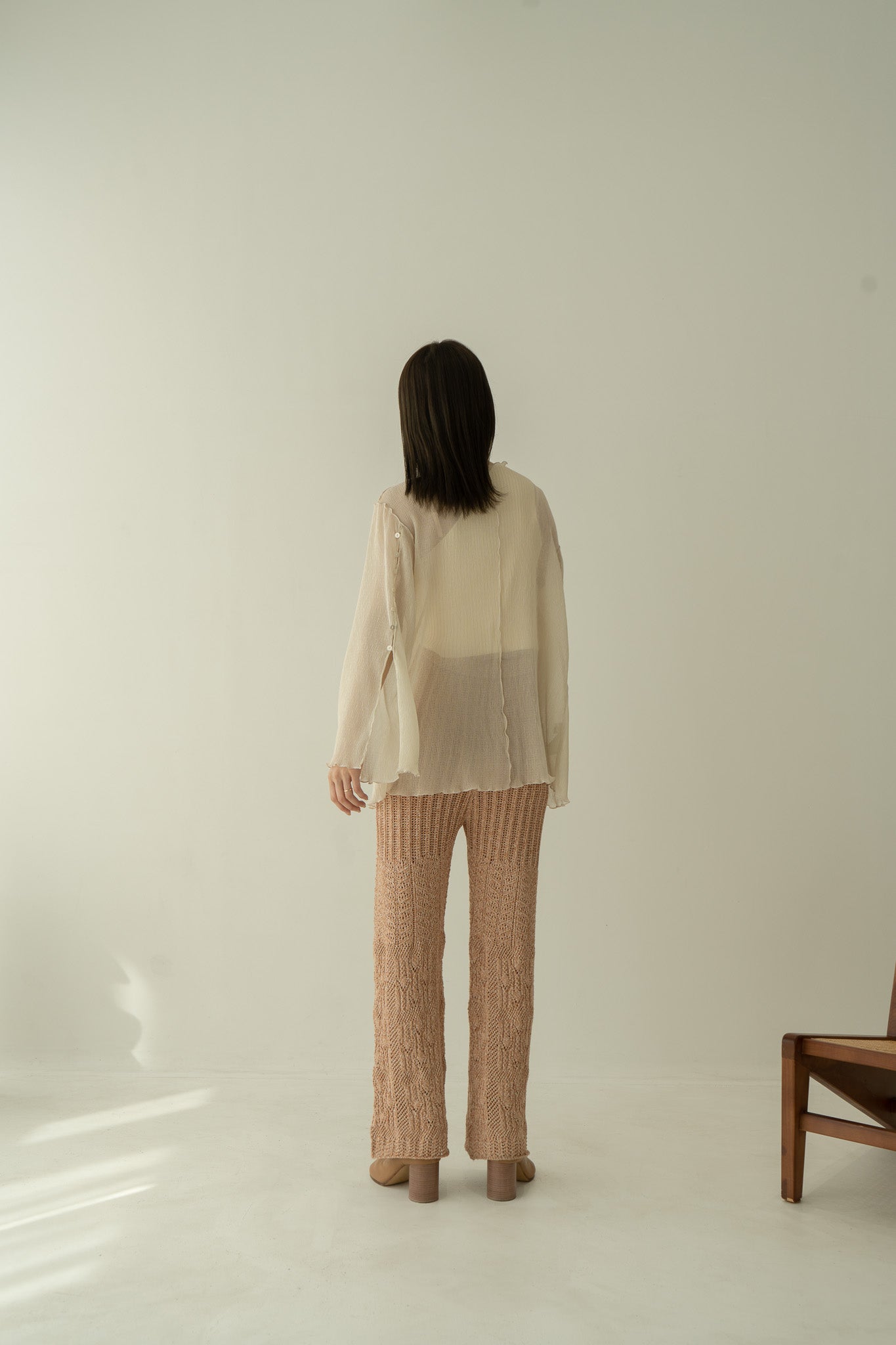 Eaphi crochet knit pants - カジュアルパンツ