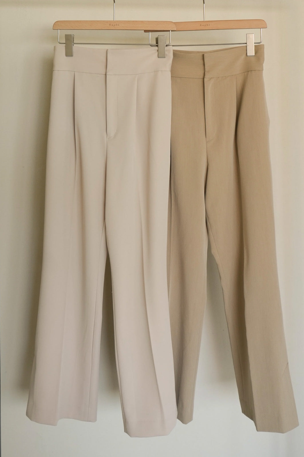 2021福袋】 eaphi basic high-waist slacks 2 beige landgrafflawns.com